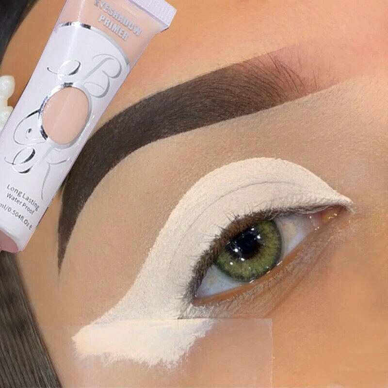 White Dark Eye Shadow Base Cream Eye Concealer facile da colorare Base Makeup Primer per ombretti liquido opaco impermeabile a lunga durata