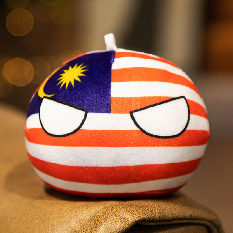 52 Styles 10cm Country Ball Plush Toys Polandball Pendant Country Flag Balls Gifts for Kids Argentina Countryball Stuffed Doll