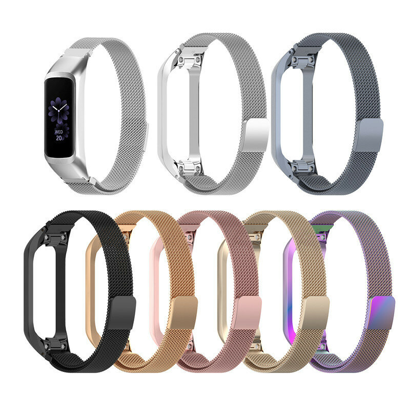 Metal Magnetic Loop Strap For Samsung Galaxy Fit 2 Band Bracelet For Samsung Galaxy Fit 2 R220 Wristband Watchband Replacement