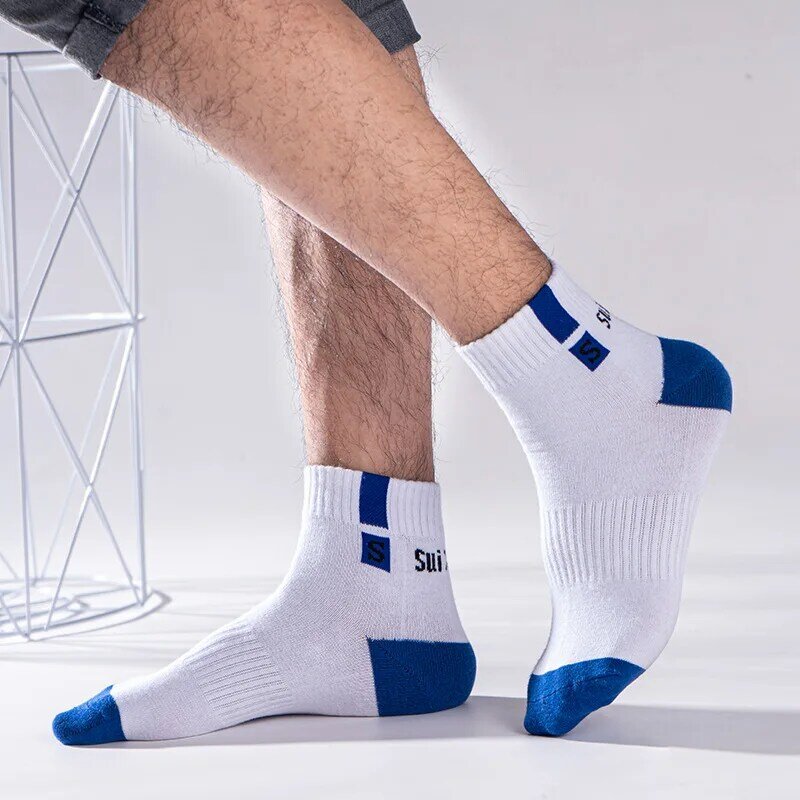 Negócio adulto meias respirável running meias meias de algodão masculino meias esportivas de algodão