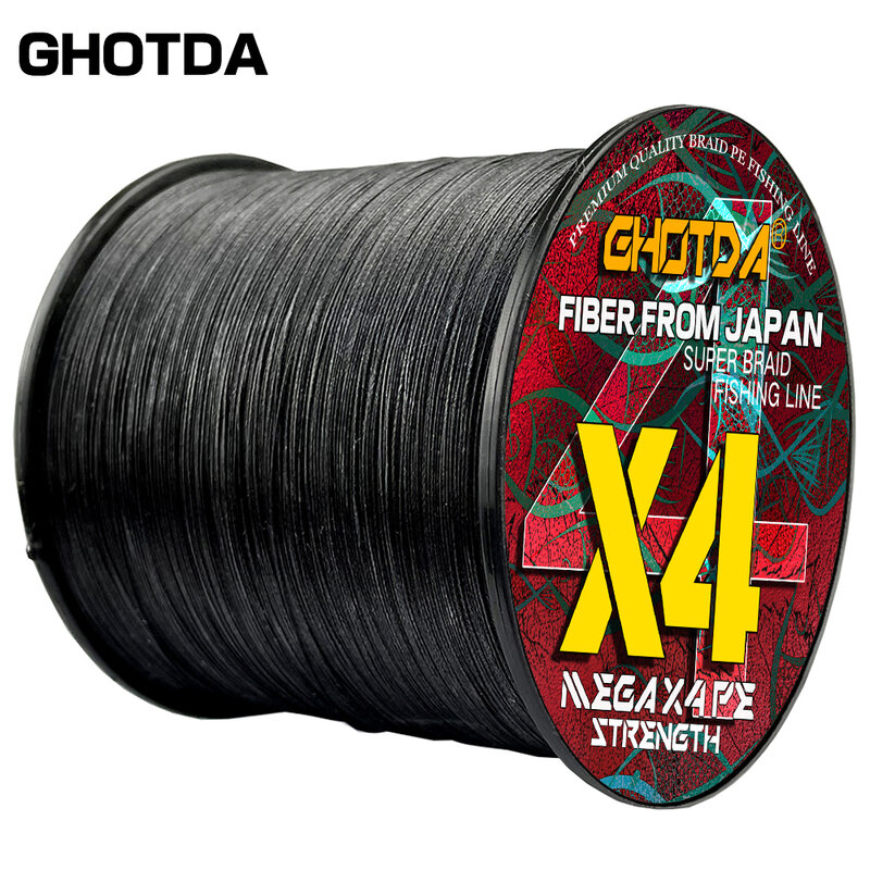 Ghotda 1000M Japanese Extreme PE Spinning X4 Multicolor Multifilament Carp Fly Line 4 Strands Braided Fishing Line