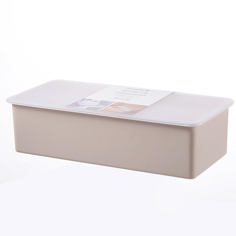 간단한 젓가락 상자 통합 드레인 젓가락 케이지 먼지 커버, 곰팡이 방지 방습 나이프와 포크 식기 보관