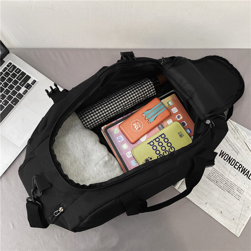 Yilian saco de viagem homem seco e molhado separado esportes treinamento mochila grande capacidade multi-funcional mão bagagem saco