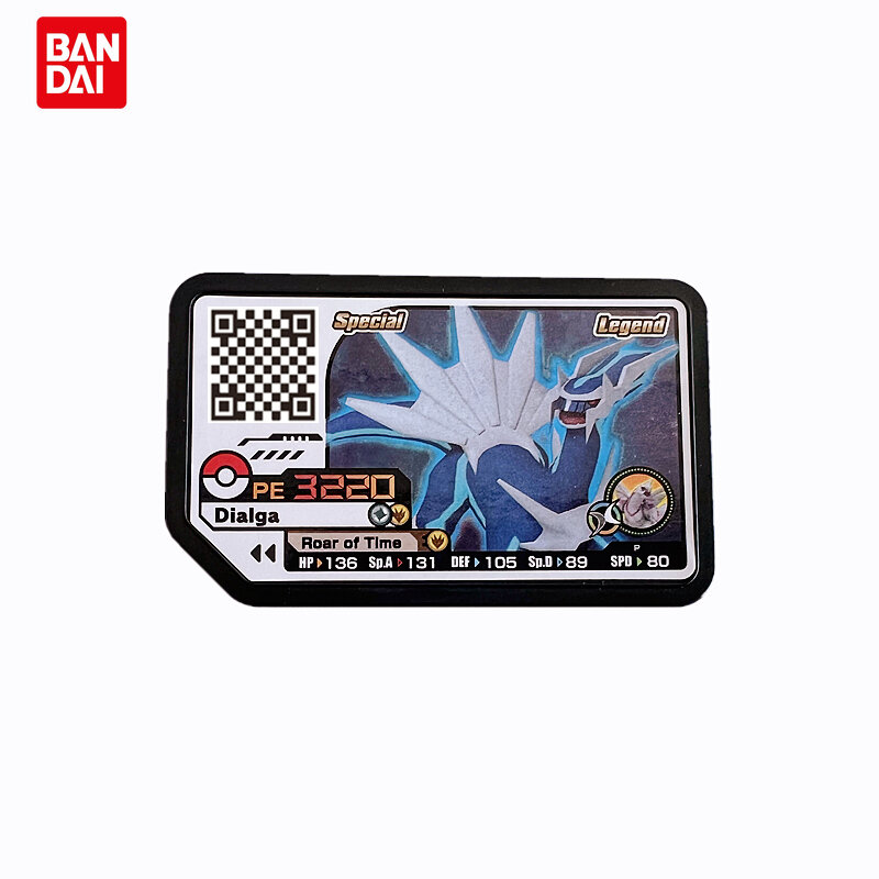 BANDAI Pokemon NEW Aurora Arcade Five-star Proud Disc Plus Special Edition P Card Two Palkia Dialga Rare Collectible Game Card