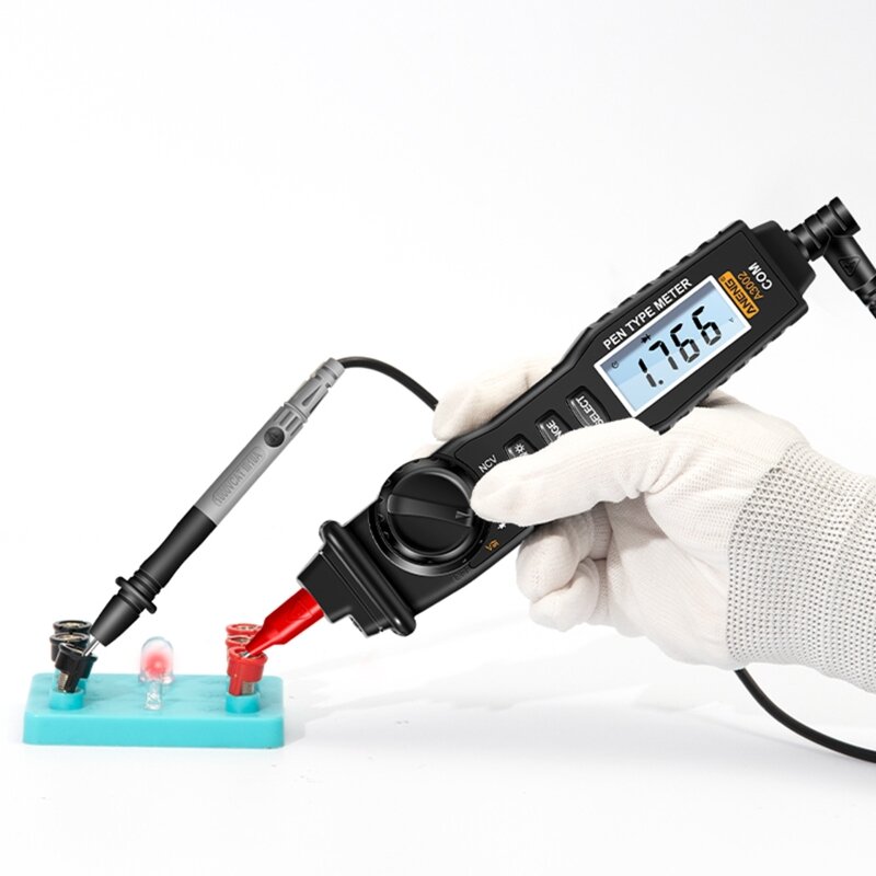 Multimetro digitale con presa dati e torcia Tester di resistenza alla corrente di tensione AC/DC elettrico senza contatto