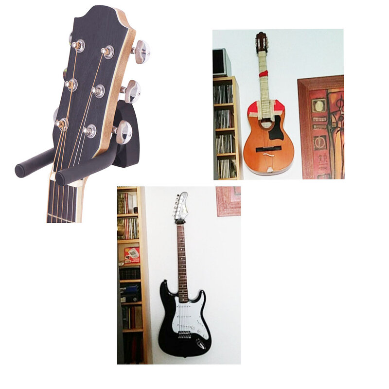 Gancho de suspensión de guitarra de montaje en pared, soporte antideslizante para guitarra acústica, ukelele, violín, bajo, accesorios para instrumentos