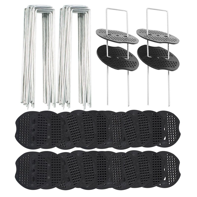 New 100 Sets Landscape Staples Pray Coating Craft Landscape Pins, Rust Rroof U-Type Spikes-Anchoring, Outdoor Tents, Hoses
