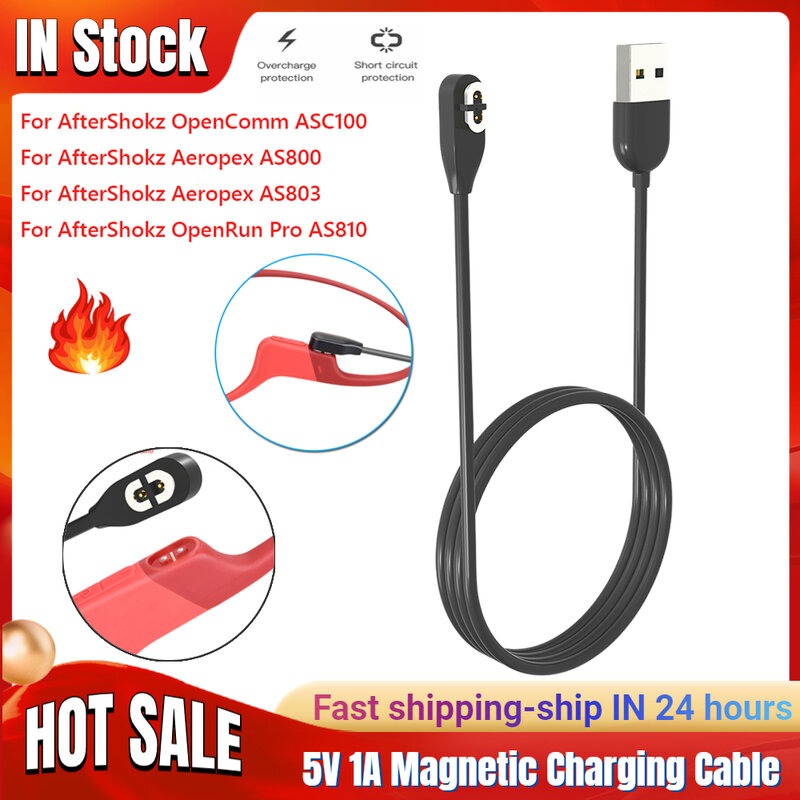 Dla AfterShokz OpenRun Pro AS810 aerotex AS800 AS803 słuchawki zauszne magnetyczny kabel USB 5V 1A 60/100cm