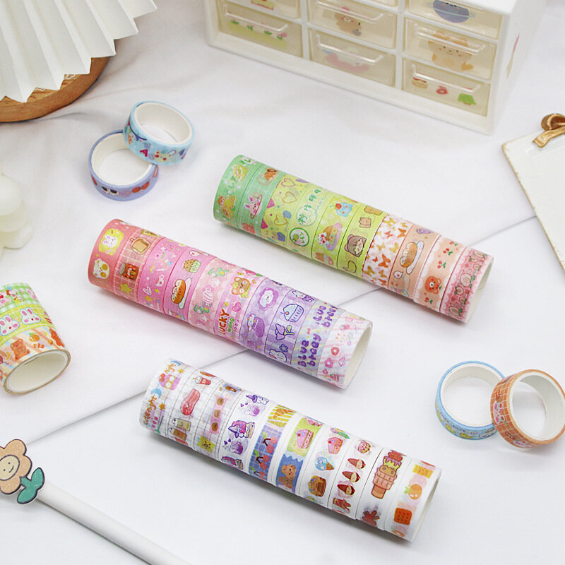 60 Rollen 4800Inch Cartoon Kawaii Washi Tape Set Raster Food Meisje Scrapbooking Sticker Diy Maskeren Kind Japanse Moeder Cadeau Decor