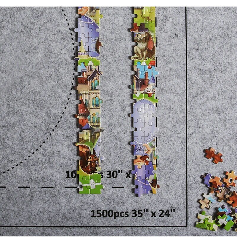 Puzzle Pad Jigsaw Roll mata z filcu Playmat Puzzle koc do 1500 sztuk Puzzle akcesoria nowa przenośna torba do przechowywania podróżna