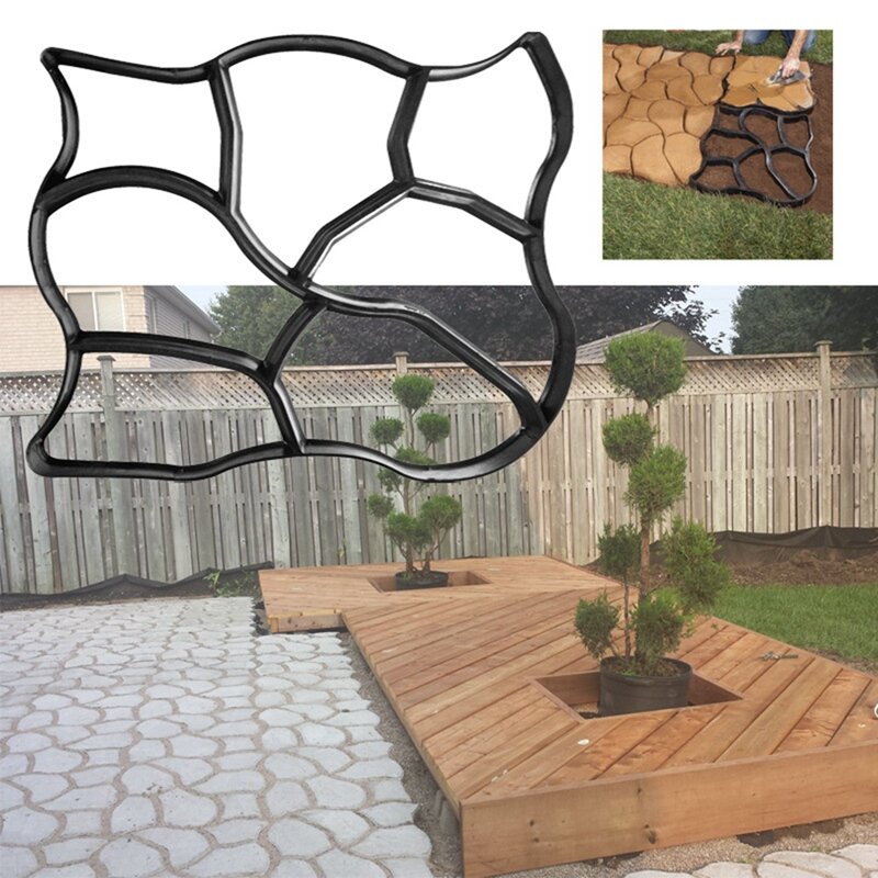 Walk Maker Mold, molde De Cimento Concreto Reutilizável Irregular Pisar Caminho De Pedra Fordiy Garden Yard