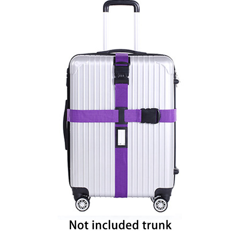 Cinta de bagagem cinto transversal embalagem mala viagem ajustável náilon 3 dígitos senha bloqueio cruz fivela cinta bagagem cintos