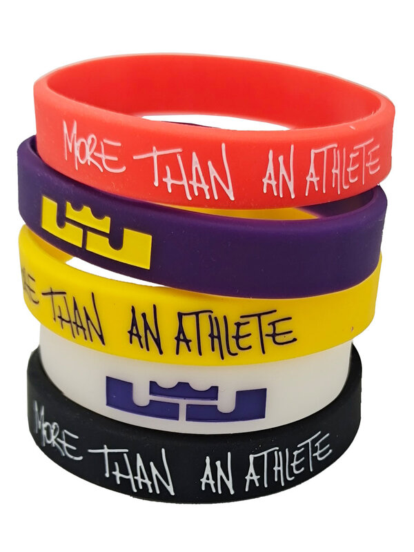 1 шт., силиконовые браслеты для баскетбола, с надписью «More an Athlete»