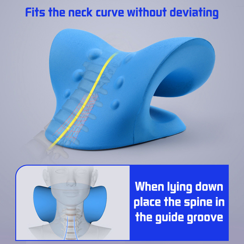 Poduszka do masażu szyi grawitacja rozluźnienie mięśni trakcja masaż na ramię szyja nosze poduszka działa przeciwbólowo korekcja kręgosłupa