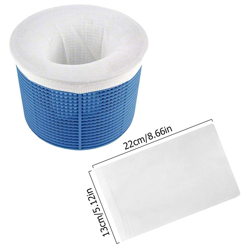 20/30/50/100 pz filtro stoccaggio piscina Skimmer calzini Nylon piscina filtro calzini per cestini Skimmer fornitura piscina bianca