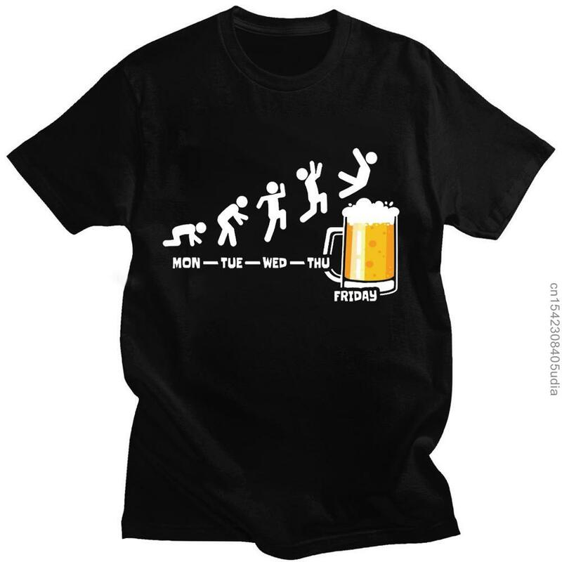 Woche Handwerk Bier T-Shirt Lustig männer Top Kurzarm T-Shirt männer T-Shirt Männer der Hemd Betrunken Teen Trinken