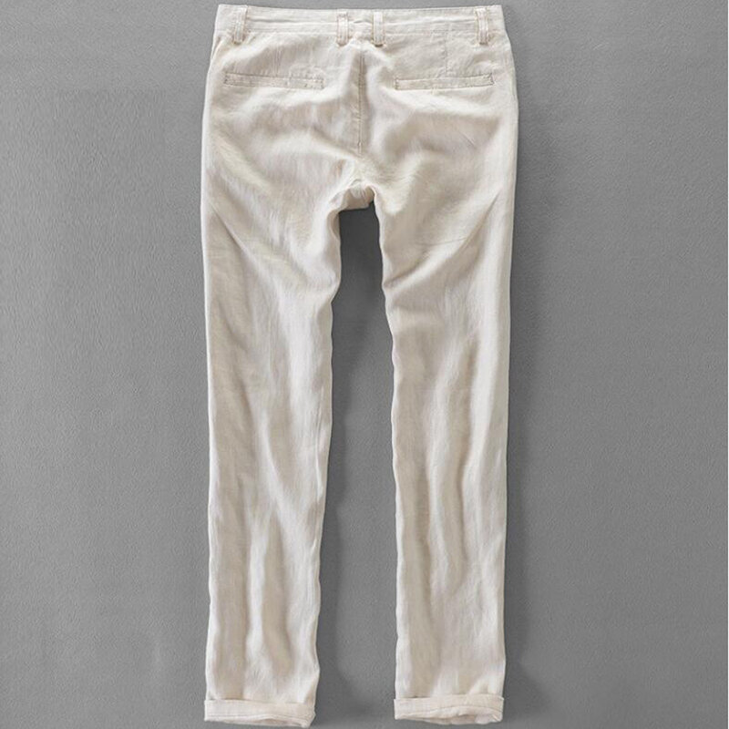 Holyrising Men's casual pants Cotton and linen Men's suit pants Linen Trousers Men Men's Casual Pants Slim Pant Straight NZ096