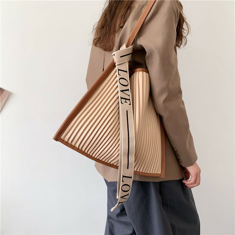 Модные плиссированные сумки, женские сумки на плечо, брендовые дизайнерские большие сумки, большая сумка, новая модель, роскошные ручные су...