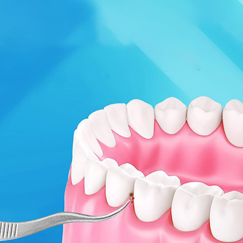 Ensemble de cure-dents en métal et acier inoxydable, nettoyage Oral, fil dentaire Portable, avec Tube de rangement, 1 ensemble