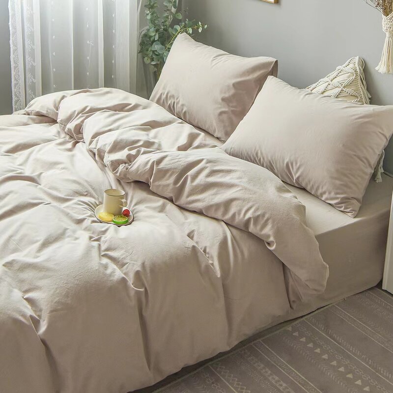 2023 erstaunliche Heiße Verkäufe Hohe Qualität Einfarbig Quilt Abdeckung Set Doppel Bett Hotel Hause Bettbezug