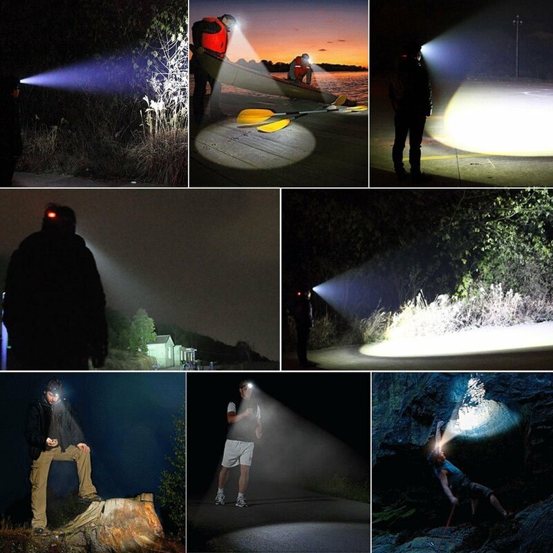 High Power Headlamp Rechargeable Led Headlight Powerful Head Flashlight Hunting Spotlights Front Headlamp Night Fishing Camping