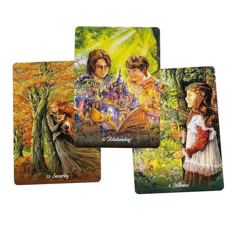 55-card deck em inglês gratidão oracle cartões colorido série de óleo estilo design crianças festa de férias adivinhação jogo de tabuleiro