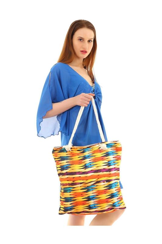 Sac de plage pour femmes, couleur Transition numérique, fourre-tout mode été grande capacité motif, sacs de Shopping à bandoulière