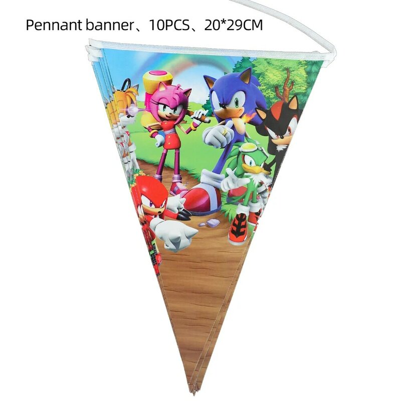 Sonic dekoracje na imprezę urodzinową balon z postaciami z kreskówek obrus na talerze jednorazowe imprezowa zastawa stołowa przybory dla niemowląt