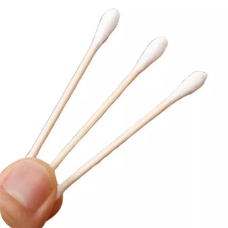 100pcs Double Head Cotton Swab Women Makeup Cotton Buds Tip For Wood Sticks Nose Ears Cleaning Health Care Tools