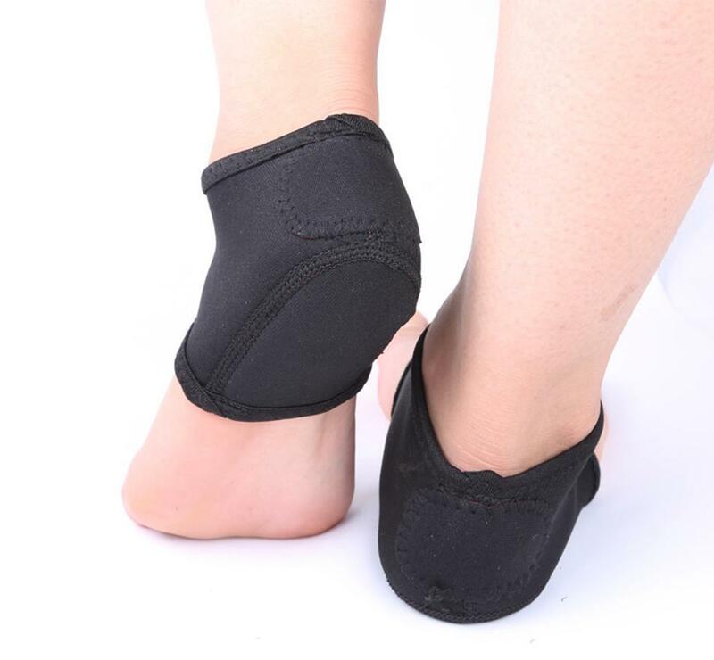 2Pcs Sweatproof Foot Heel Ankle Wrap Pads Plantar Fasciitis Therapy Pain Relief Arch Support Foot Protective Pads Free Size 38g