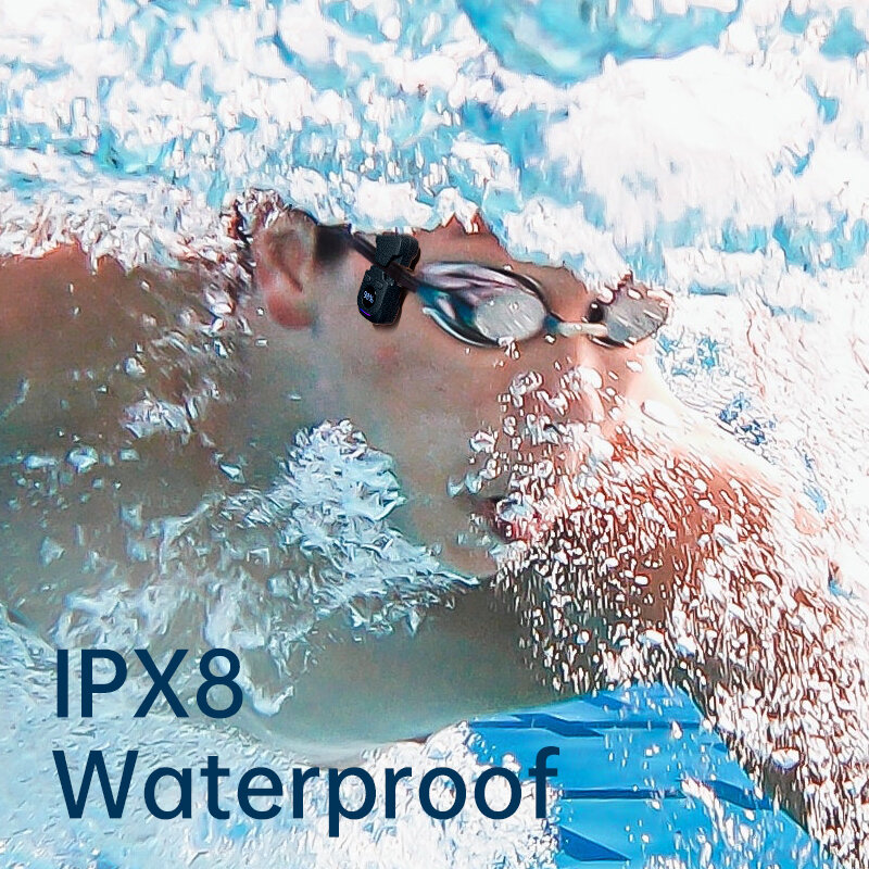 Condução óssea fone de ouvido natação óculos subaquática música mp3 player com 8g memória ipx8 à prova dwaterproof água para xiaomi sony