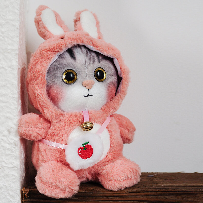 25cm śliczny królik lalka kot zabawki Owlt pluszowa lalka Sofa dla dzieci tornister dekoracja z wisiorków dziewczyna wakacje prezent niespodzianka