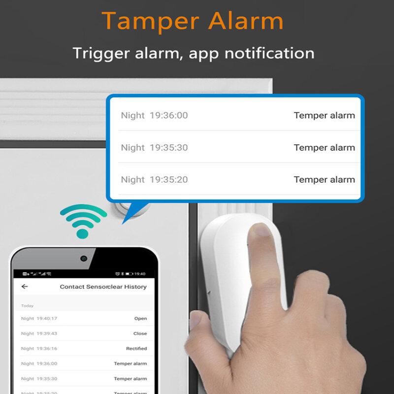 Tuya Wifi Raam Deur Sensor Open / Close Status Sync Voor Tuya Smart Leven App Real-Time Home Security alarm Detector Sensor
