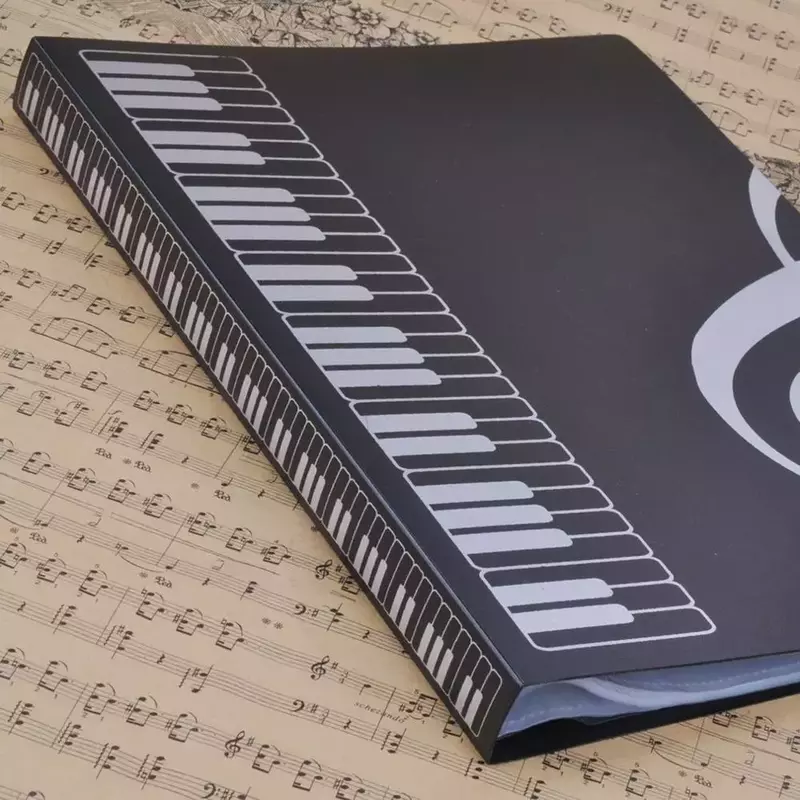 80 Lembar A4 Folder Buku Musik Pita Skor Piano Paduan Suara Folder Tipe Alat Musik Penyimpanan File Tahan Air Produk Laris
