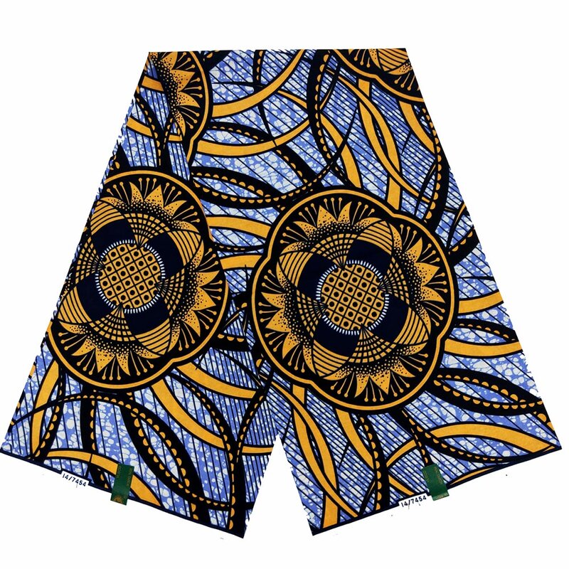 Ankara Fabric African Real Wax Print Cotton 100% New Design 2021 Tissus Wax Africain Patchwork Fabric for Dress 6yard