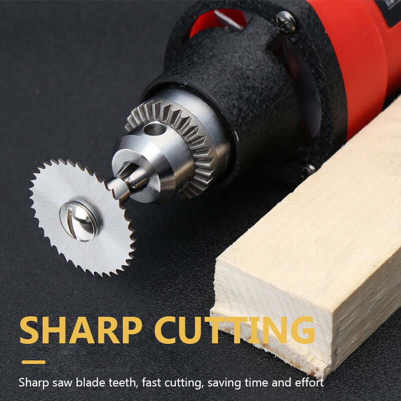ASOYOGA Mini HSS Circular Saw Blade Wood Cutting Disc Woodworking Diamond Metal Rotary Cutting Tool Power Tools Accessories Kit