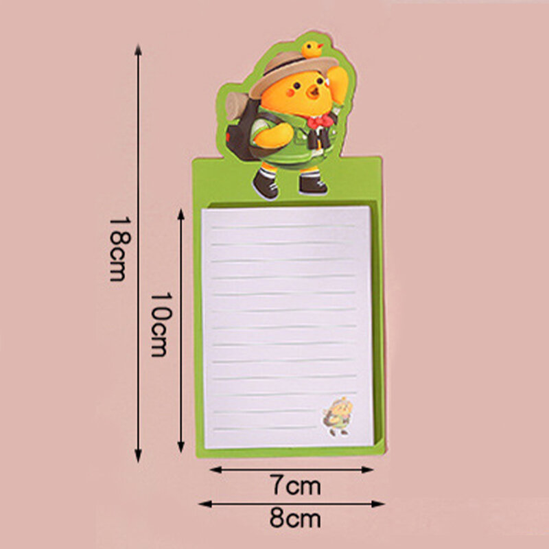 50 Vellen Kawaii Sticky Notes Notepad Leuke Cartoon Tearable Magnetische Memo Pads Zelfklevende Memo School Kantoorbenodigdheden