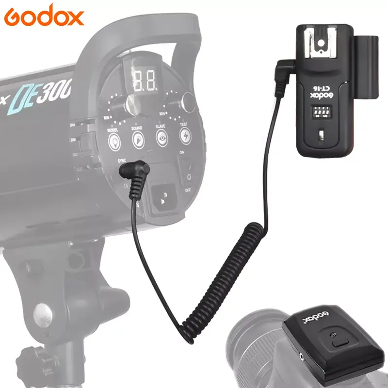 Godox – ensemble émetteur et récepteur Flash Radio sans fil, 16 canaux, déclencheur, pour Flash de Studio Canon Nikon Olympus Pentax, CT-16