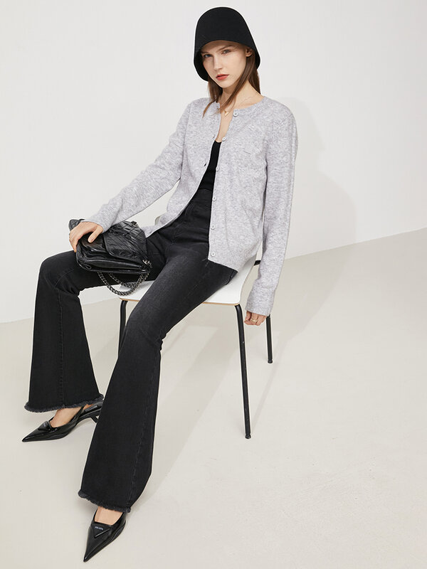 AMII minimalizm czarny dżinsy z polarem 2022 wiosna jesień krawędzi włosów funkcja technologii Plus kobiet dorywczo pochodni spodnie 12141011