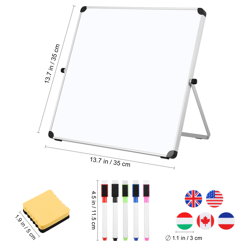 Reversible Magnetic Whiteboard Board Office Supplies Board with Stand Magnetic Whiteboard
