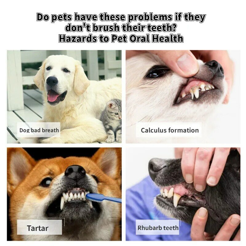 ペットの歯磨き粉,360度の犬の歯ブラシ,猫の歯磨き粉,切断装置