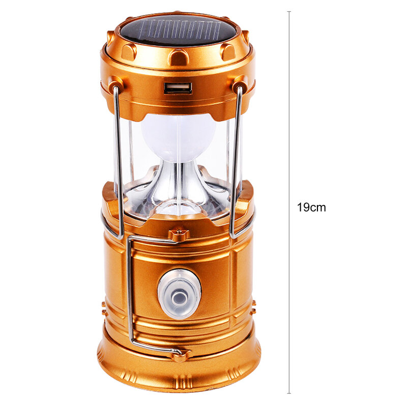Solar LED Camping Light Hanging Lantern for Outdoor Tent Lamp Portable Lanterns Telescopic Torch Lamps Hiking Emergency Lighting