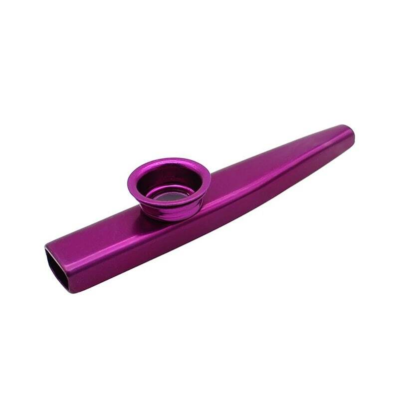 Kazoo-Flauta de diafragma para niños amantes de la música, aleación de aluminio, Metal, 5 unidades