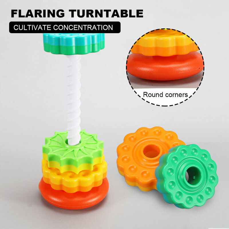 Spining Stapelen Speelgoed Milieuvriendelijke Brain Educatief Ontwikkeling Speelgoed Glad Spining Toren Bouwsteen Veilig Voor Voorschoolse Gift