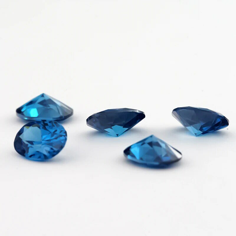2x3~10x12mm Oval Shape NewBlue Coffee and Rhodolite Color Synthetic Cubic Zirconia Stone AAAAA
