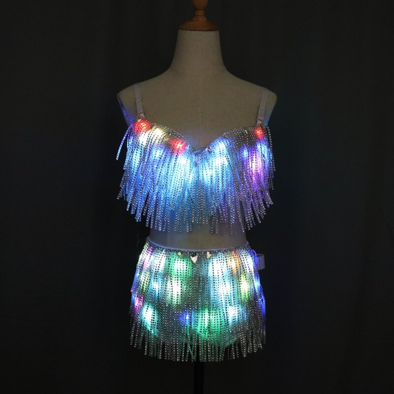 女性用バレリーナスーツ,LED照明付きブラショーツ,パーティー用品
