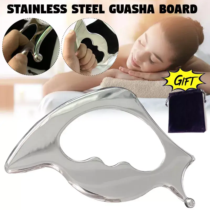 Gua Sha Stainless Steel Board Manual Muscles Massager Relaxation Soft Tissue Physical Therapy Reduce Body Pain Scraping Tool
