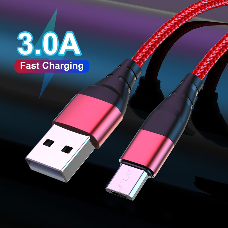 Lovebay-Cable Microusb de carga rápida 3A, Cable de datos para Samsung, Xiaomi, Redmi Note 4, Android