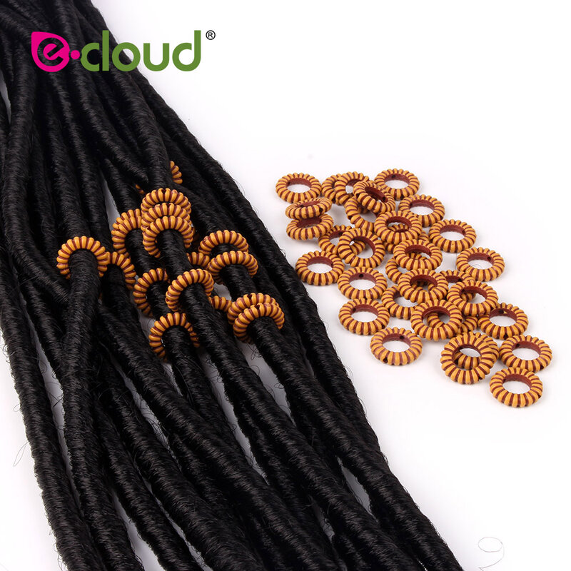 50 개/가방 Aylic Dreadlock Dread Hair Braid Tube Hair Beads for braids 클립 커프 8mm 홀 DIY Dreadlock Accessaries Extension