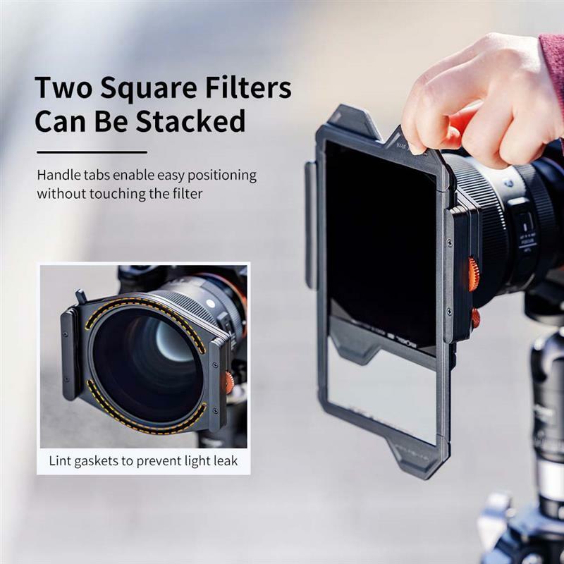 K & f conceito nd1000 com sistema de filtro quadrado cpl multi-revestido filtro de densidade neutra com suporte de filtro & 4 adaptadores de anel de filtro
